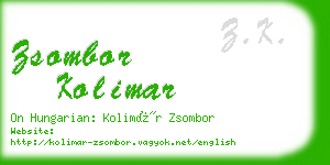 zsombor kolimar business card